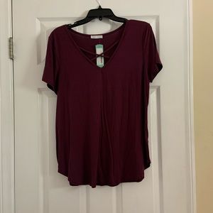 Purple Short sleeve Top